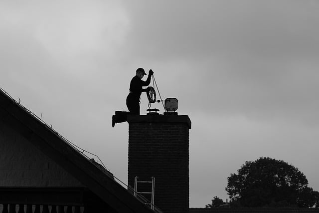 Schoorsteenveger in Houten